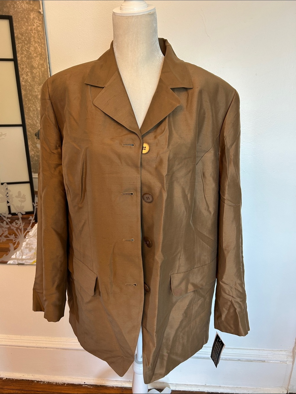 Josephine Chaus Brown Single-Breasted Blazer Jacket